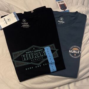 Hurley Men's Black and sage Graphic Tees